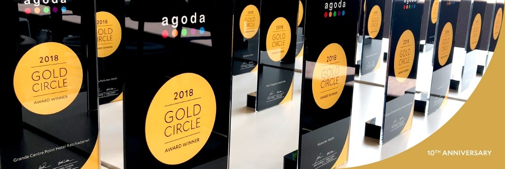 世界トップ１％ AGODA GOLDサークルアワード2018受賞いたしました！